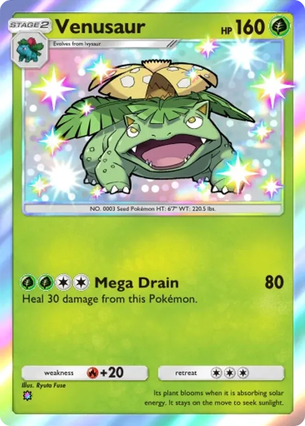 Venusaur card front