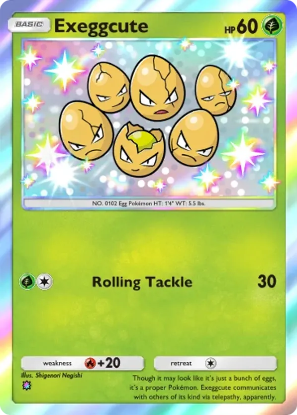 Exeggcute card front