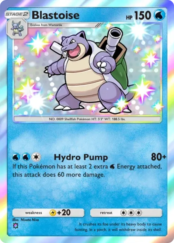 Blastoise card front