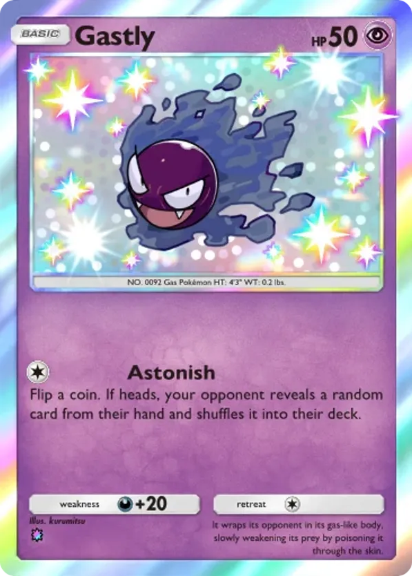 Gastly card front
