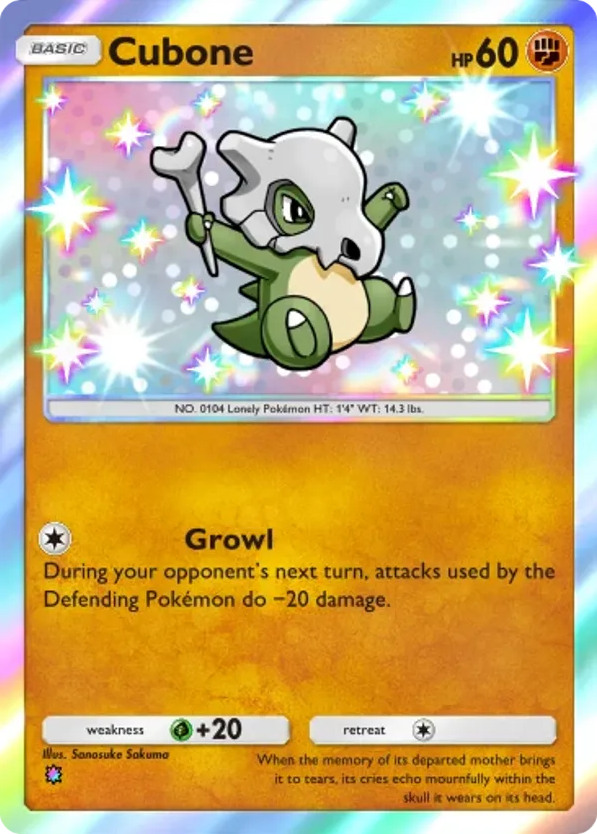 Cubone card front
