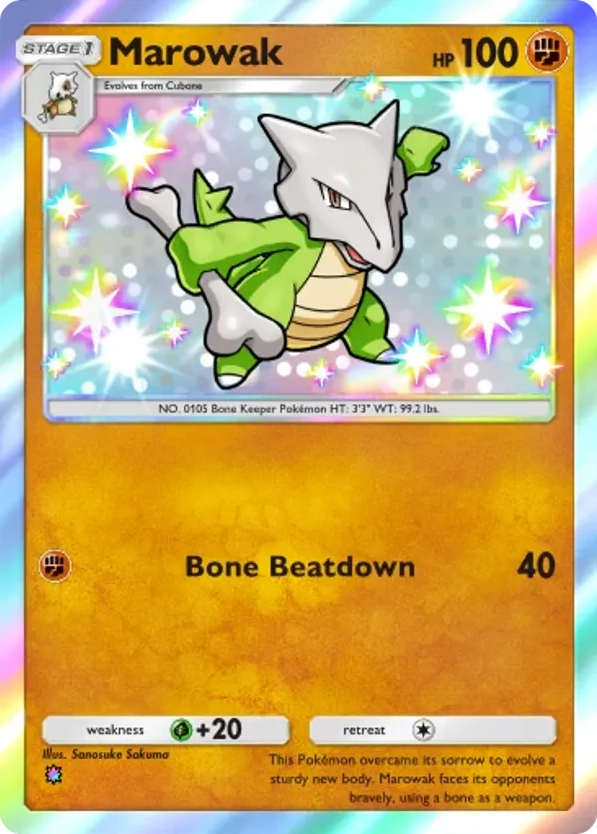Marowak card front