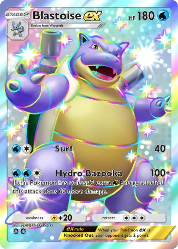 Blastoise ex card front