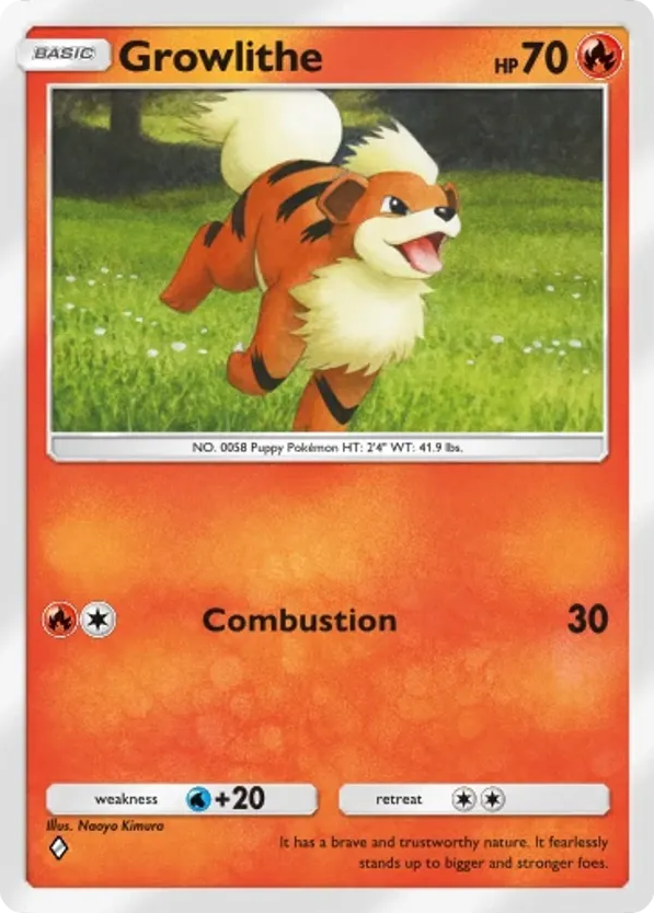 Growlithe card front