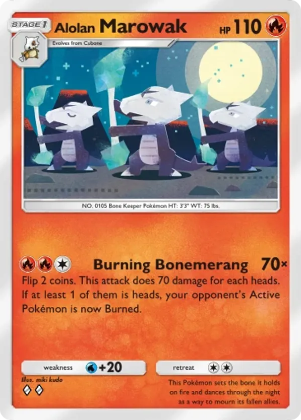 Alolan Marowak card front