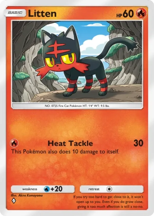 Litten card front