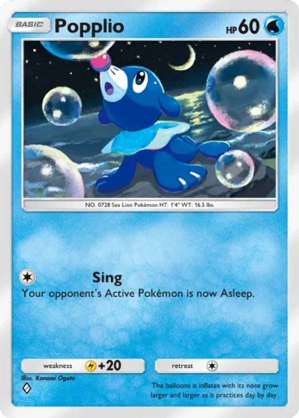 Popplio card front