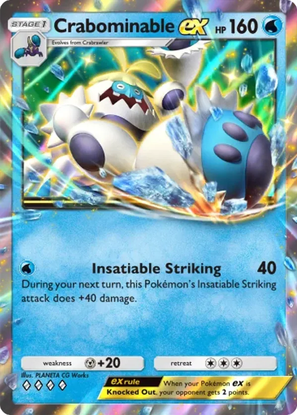 Crabominable ex card front