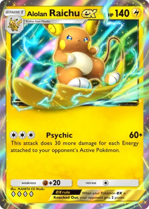 Alolan Raichu ex card front