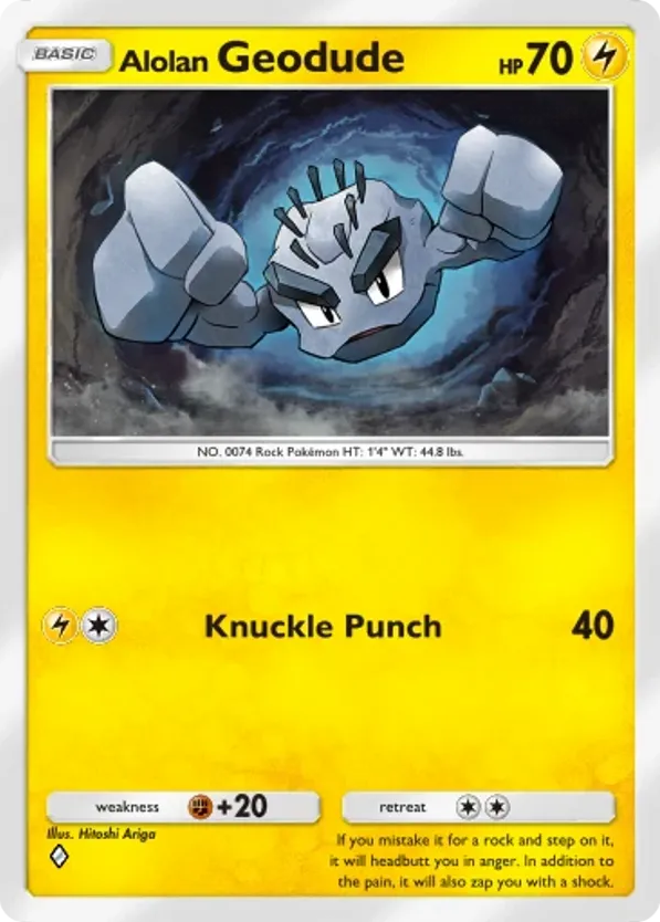 Alolan Geodude card front