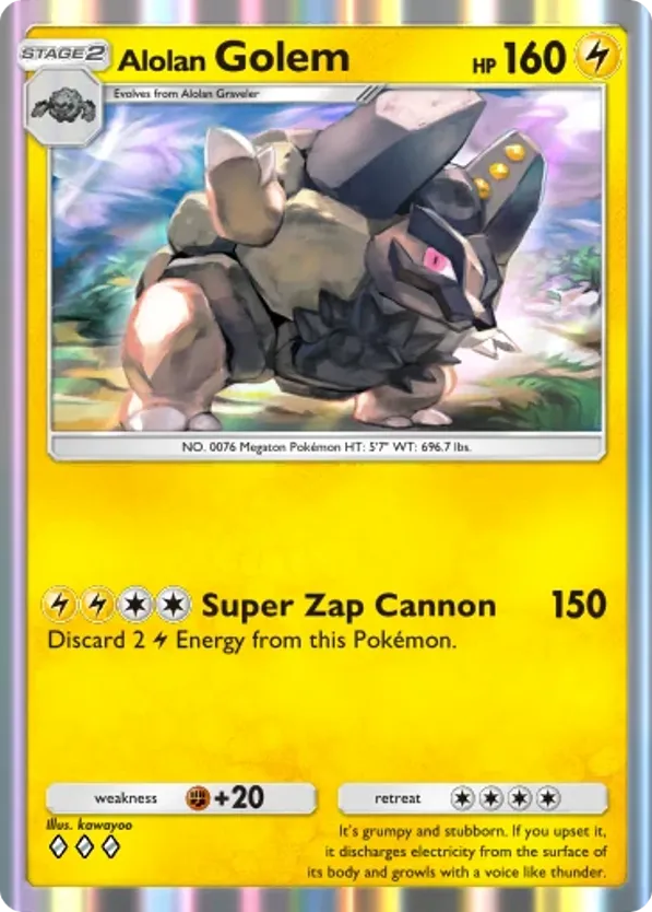Alolan Golem card front