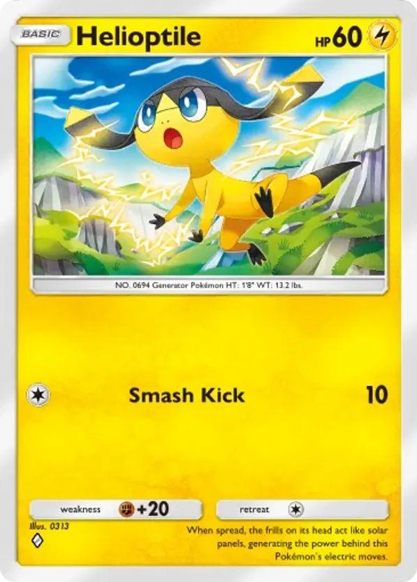 Helioptile card front