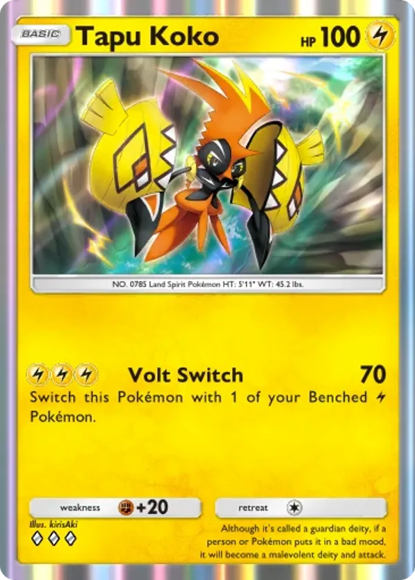 Tapu Koko card front