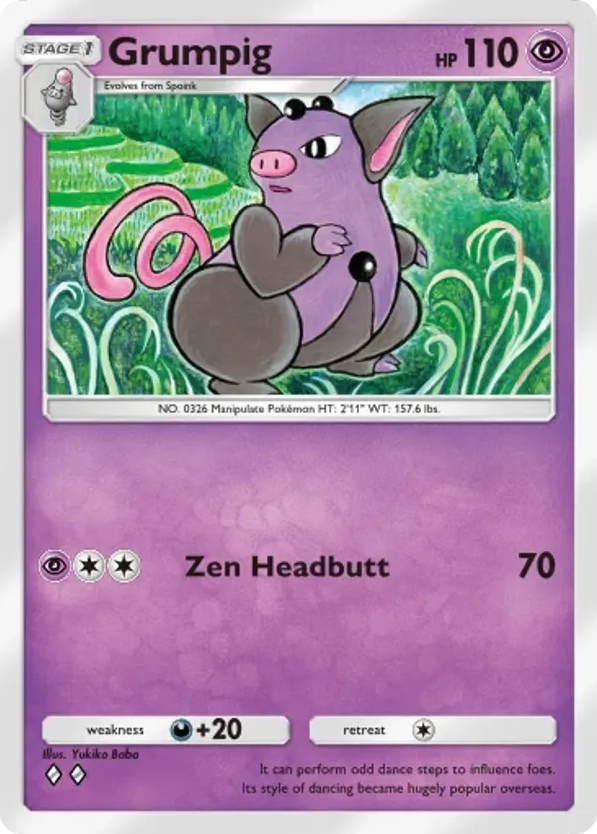 Grumpig card front