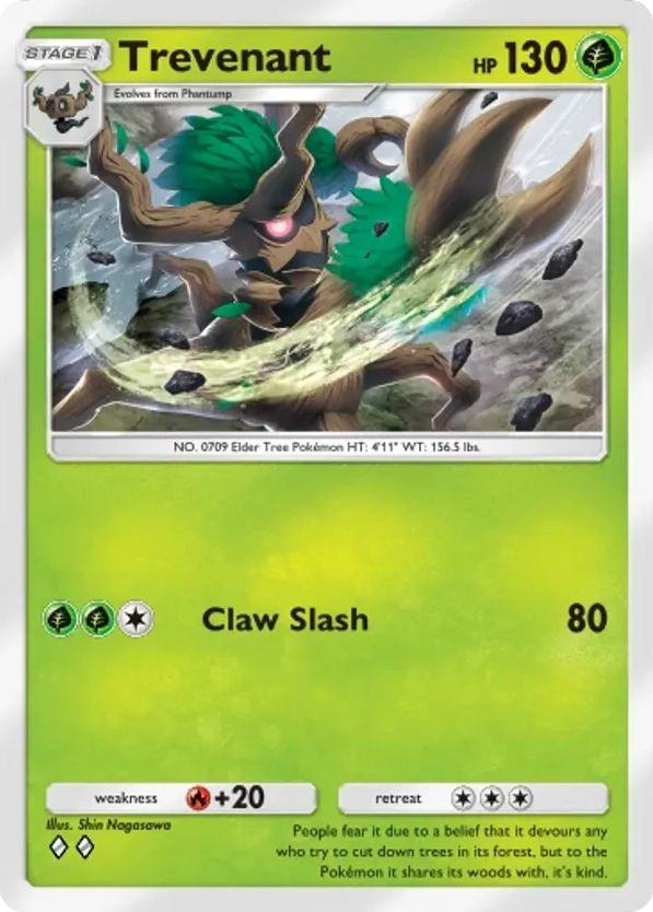 Trevenant card front