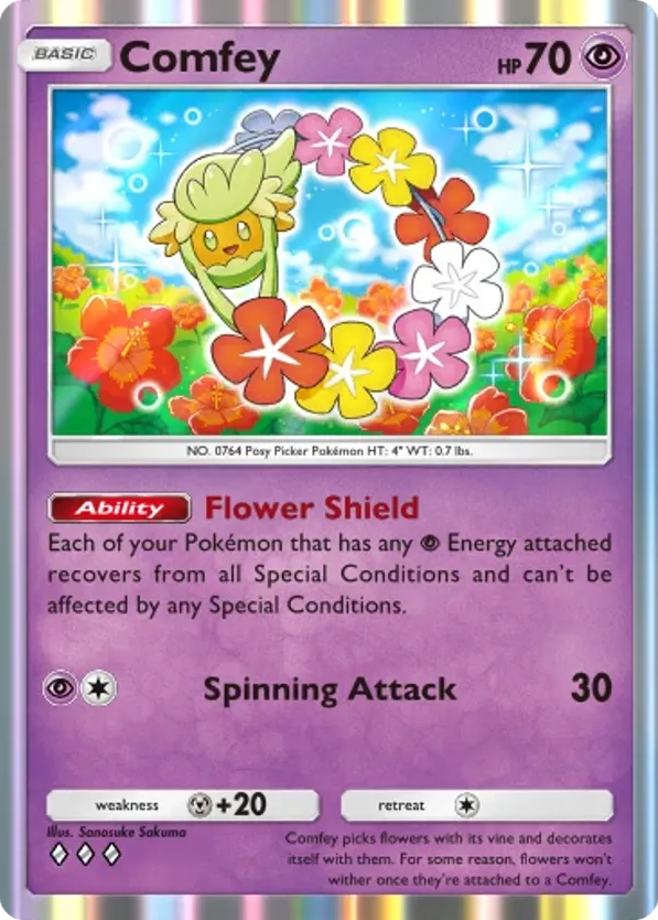 Comfey card front