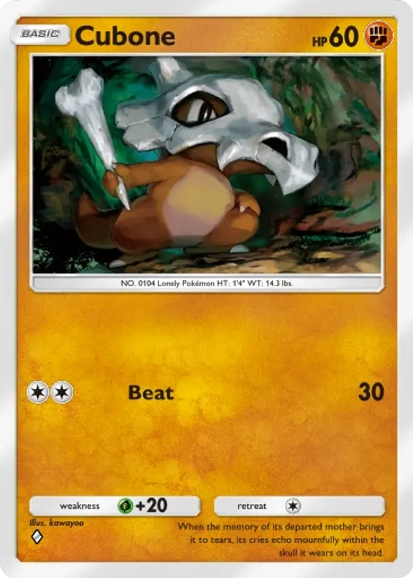 Cubone card front