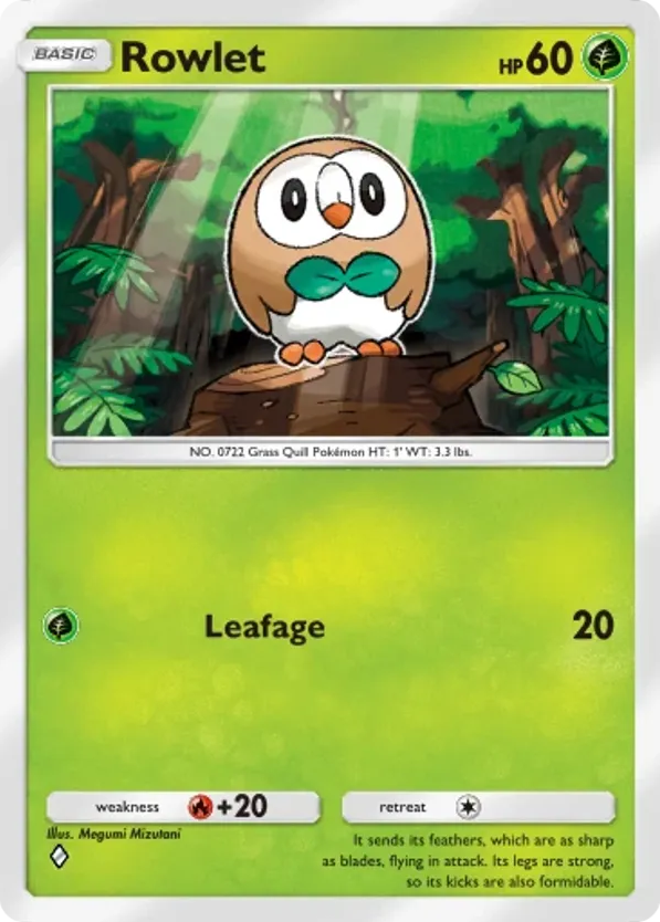Rowlet card front
