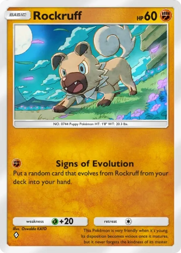 Rockruff card front