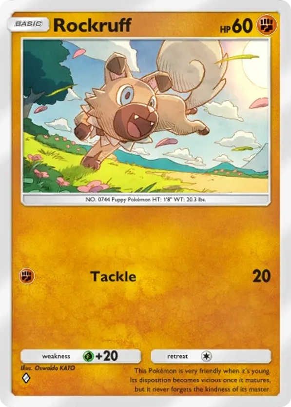 Rockruff card front