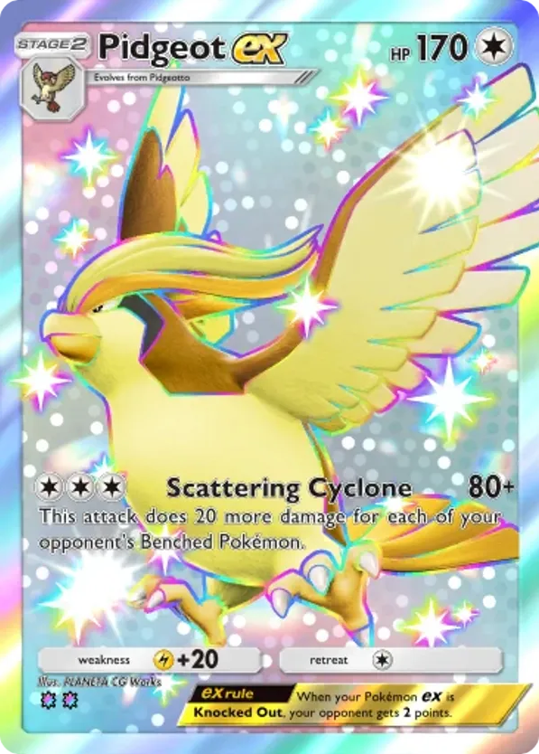 Pidgeot ex card front