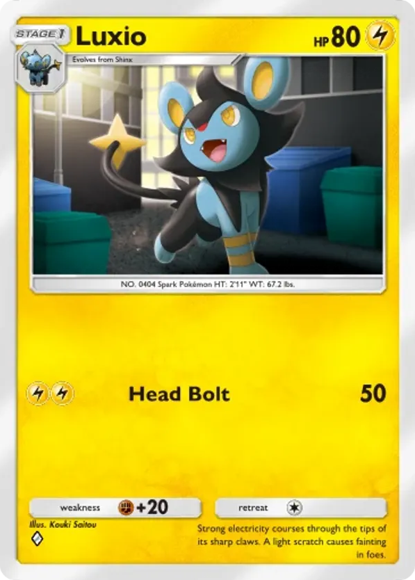 Luxio card front