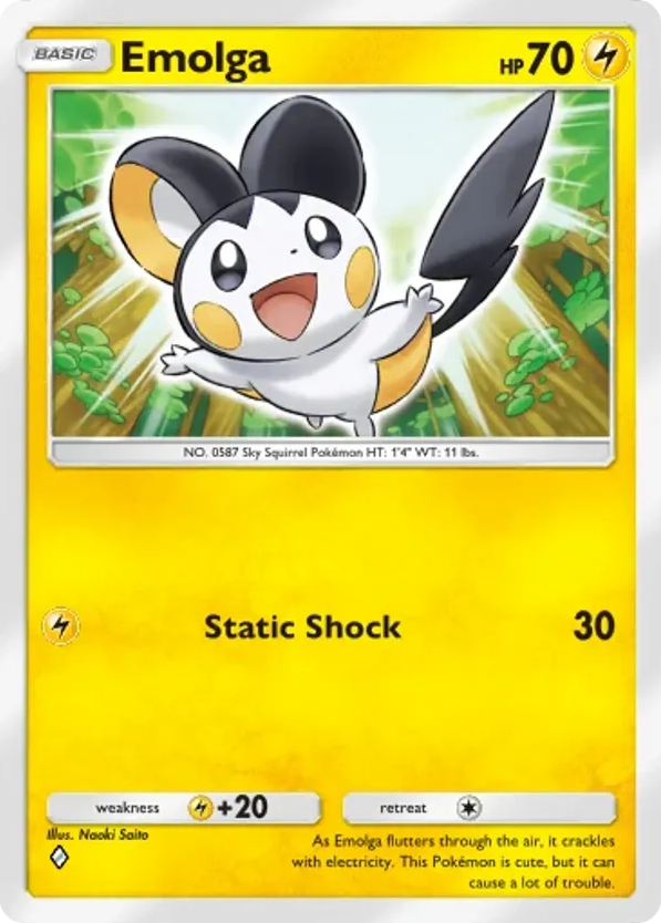 Emolga card front
