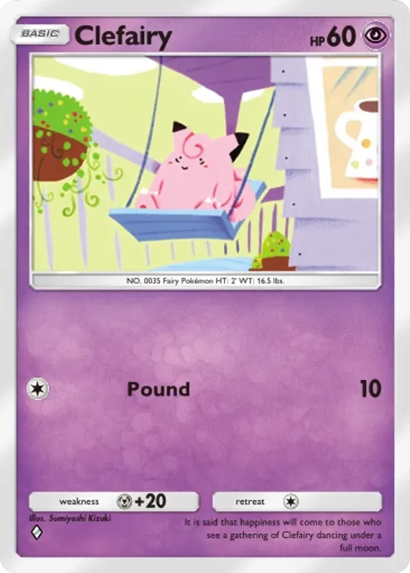 Clefairy card front