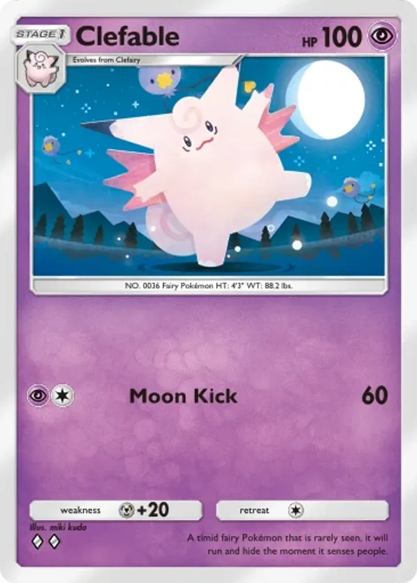 Clefable card front