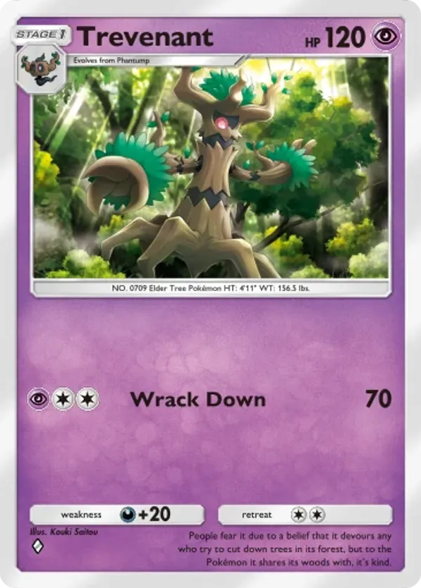 Trevenant card front