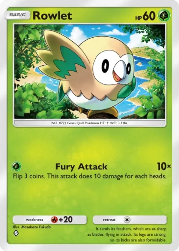 Rowlet card front