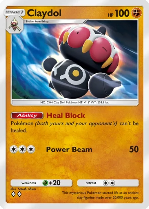 Claydol card front