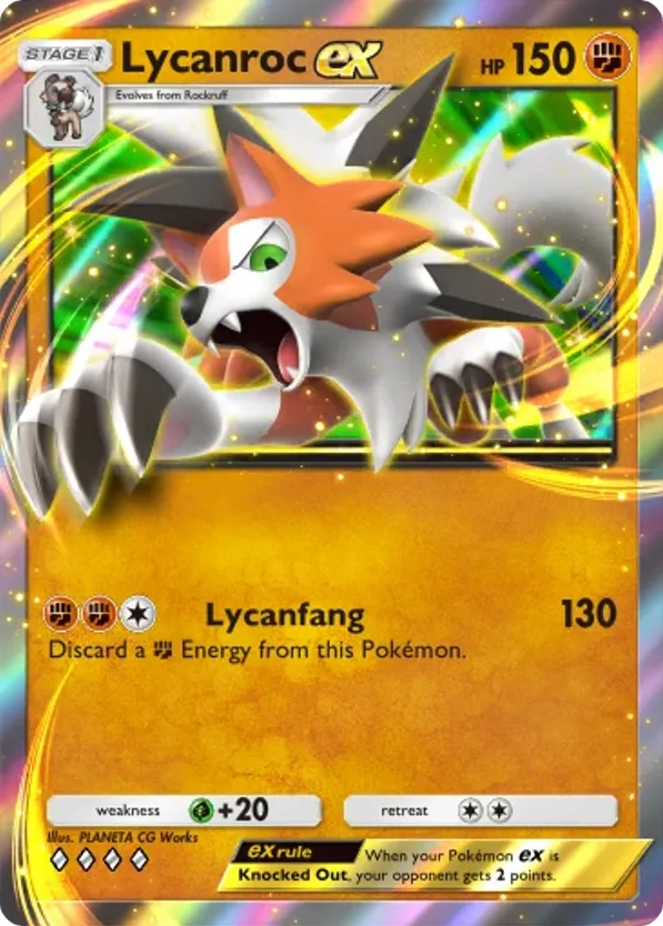 Lycanroc ex card front