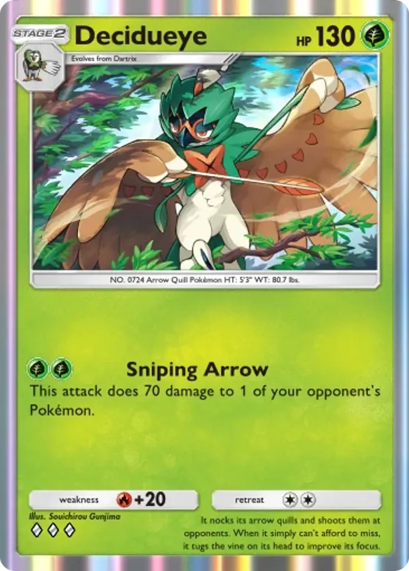 Decidueye card front