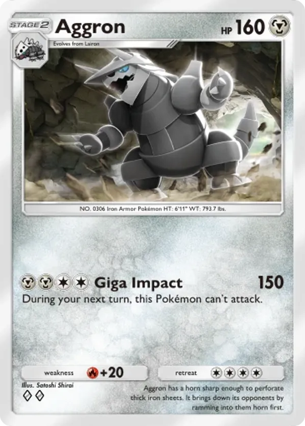 Aggron card front