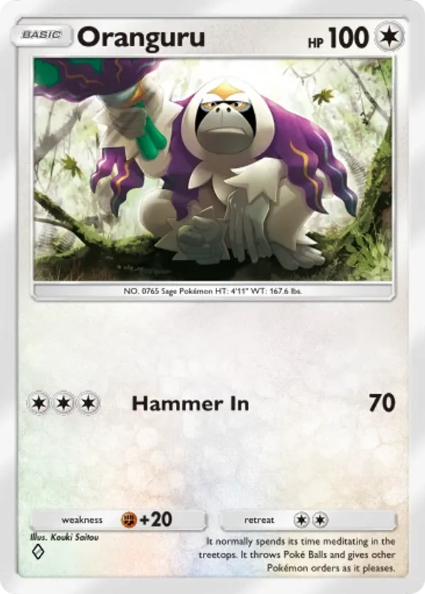 Oranguru card front