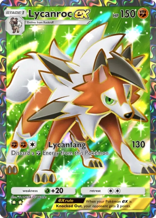 Lycanroc ex card front