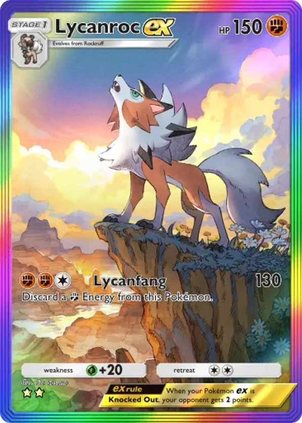Lycanroc ex card front