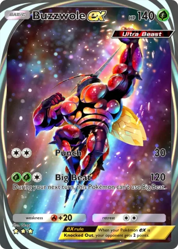 Buzzwole ex card front
