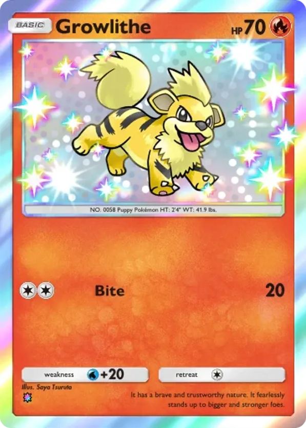 Growlithe card front