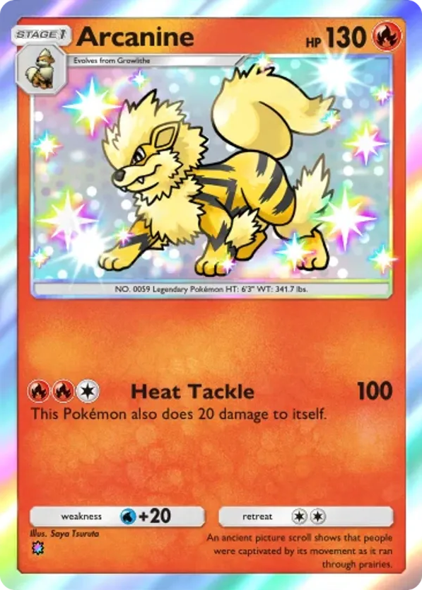 Arcanine card front