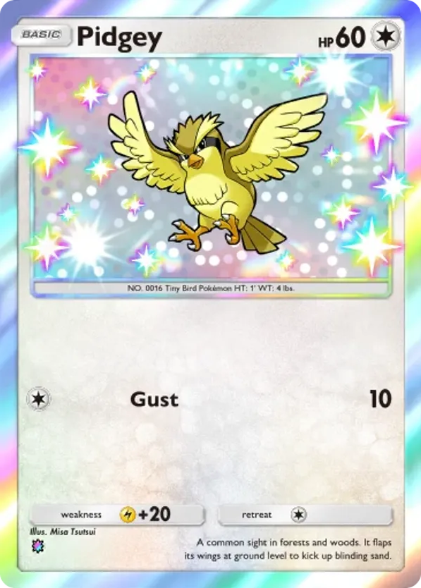 Pidgey card front