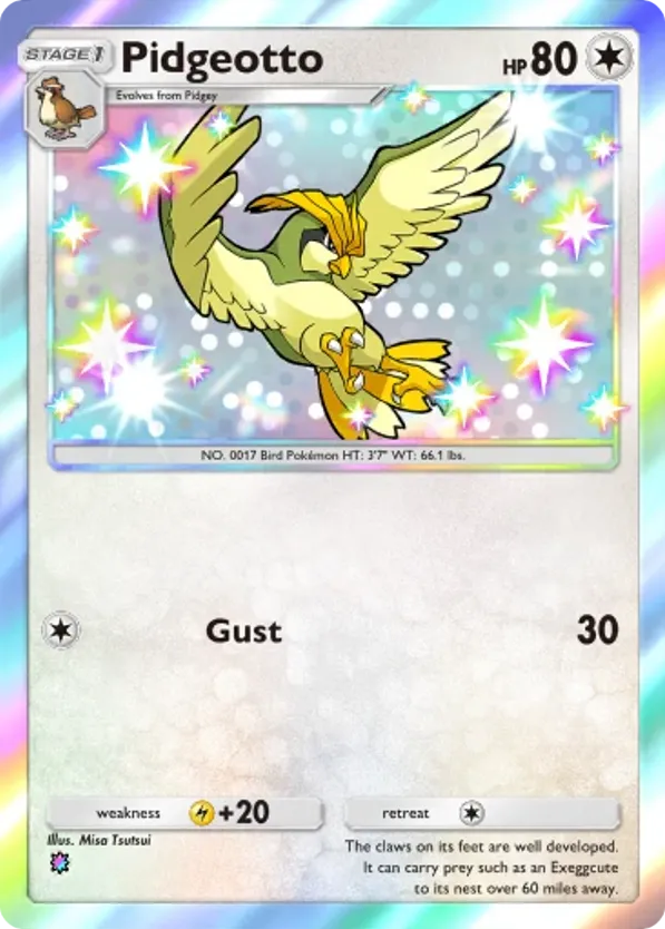 Pidgeotto card front