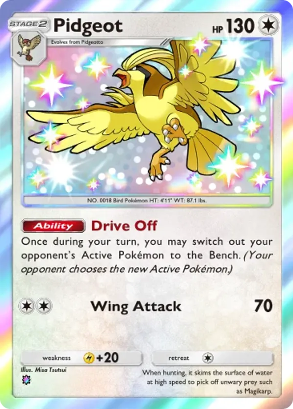 Pidgeot card front