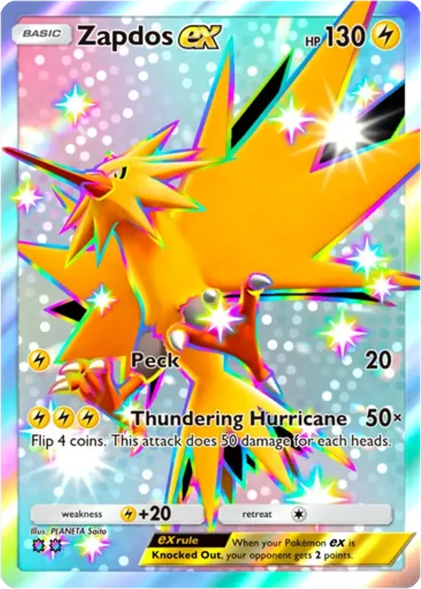 Zapdos ex card front