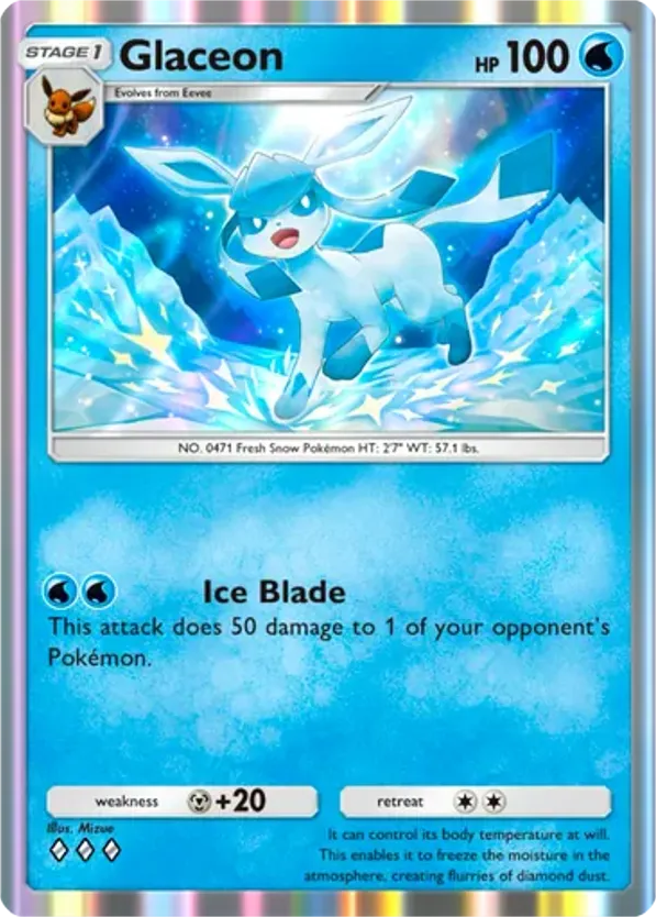 Glaceon card front