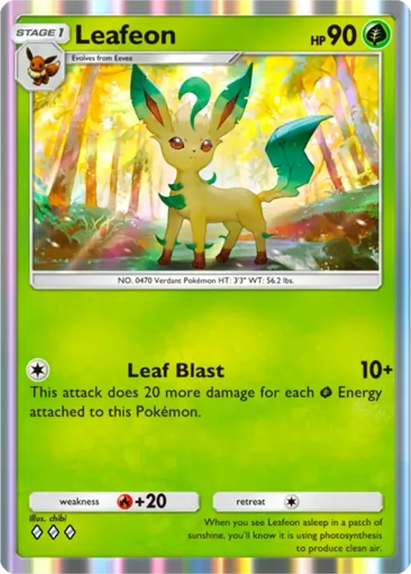 Leafeon card front