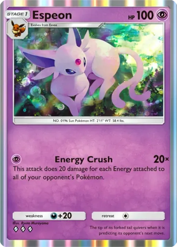 Espeon card front