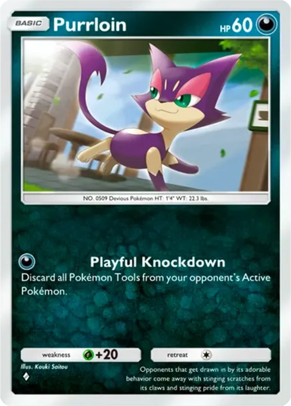 Purrloin card front