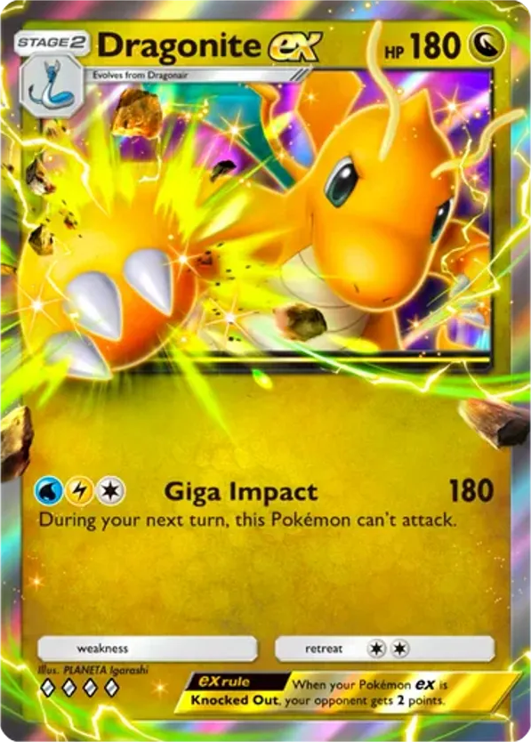 Dragonite ex card front